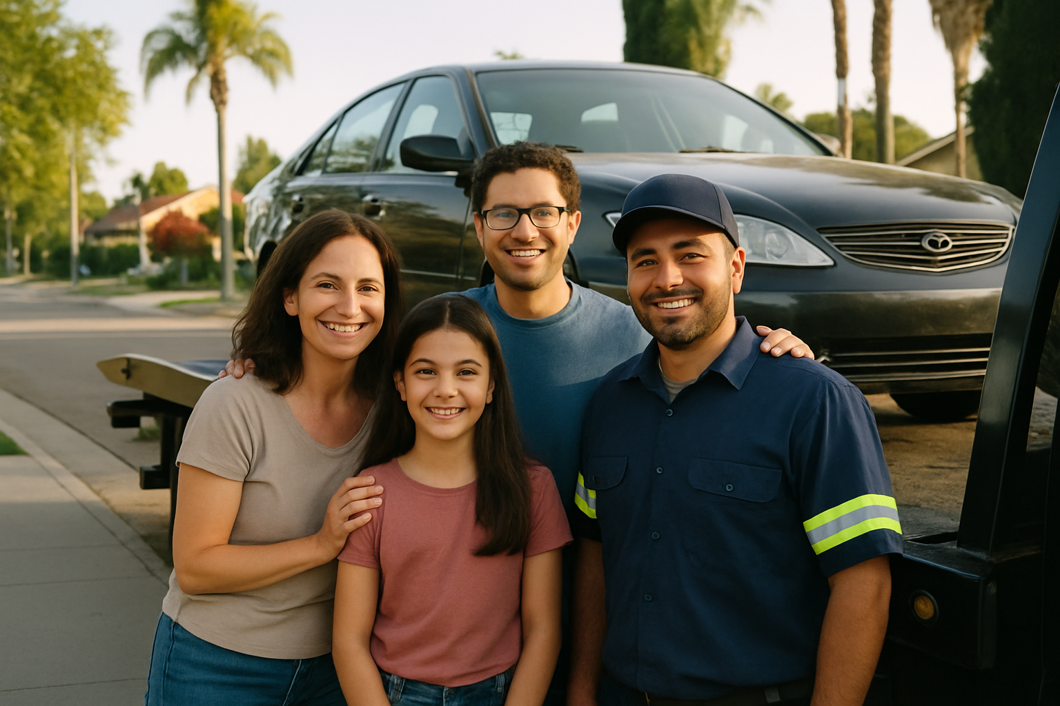 Vehicle donation moment in Irvine